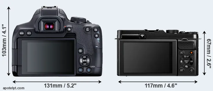 Comparison T8i or X-A1 rear