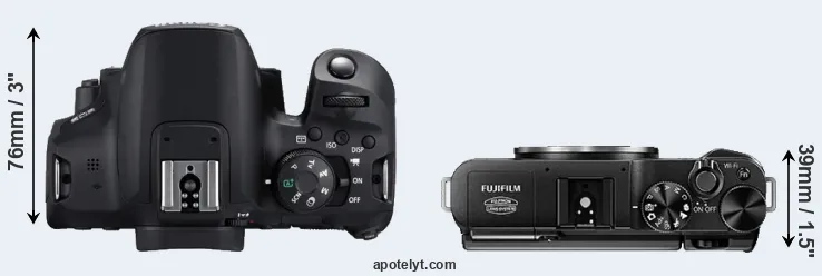 Compare T8i versus X-A1 top