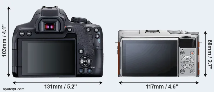 Comparison T8i or X-A5 rear
