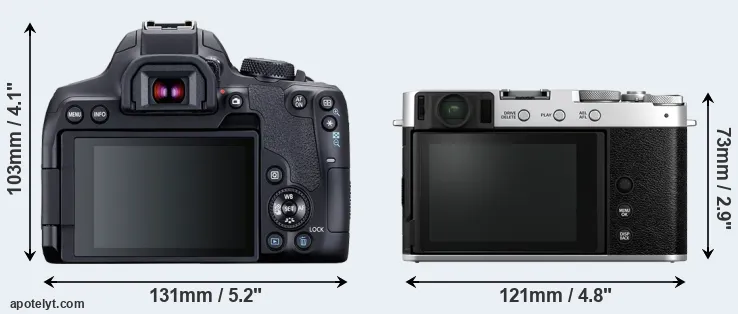 Comparison T8i or X-E4 rear