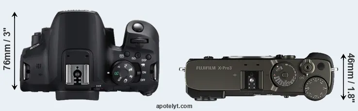 Compare T8i versus X-Pro3 top