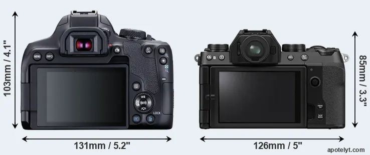 Comparison T8i or X-S10 rear
