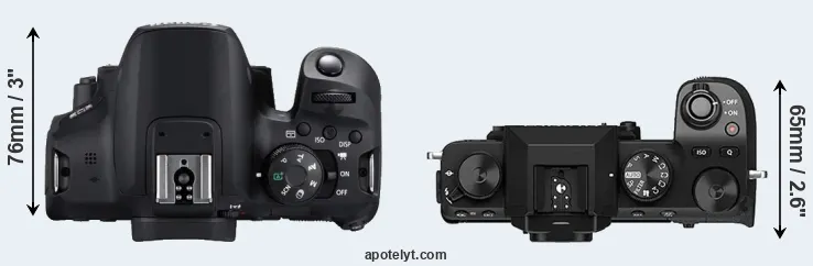 Compare T8i versus X-S10 top