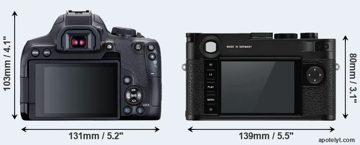 Comparison T8i or M10-P rear