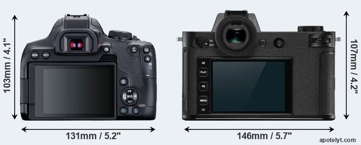Comparison T8i or Leica SL2-S rear