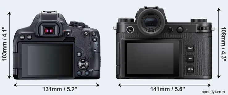 Comparison T8i or Leica SL3 rear