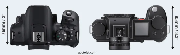 Compare T8i versus Leica SL3 top