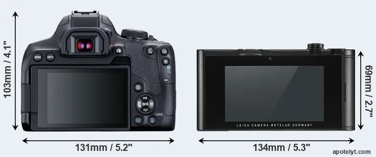 Comparison T8i or TL2 rear