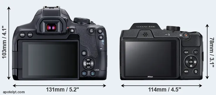 Comparison T8i or B500 rear