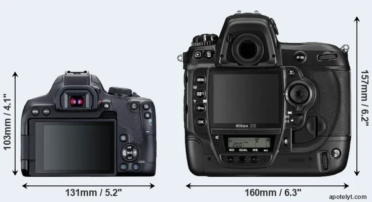 Comparison T8i or D3 rear