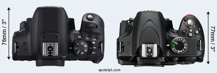 Compare T8i versus D3200 top