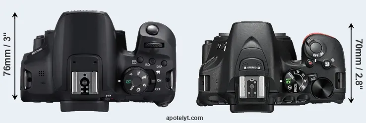 Compare T8i versus D5500 top