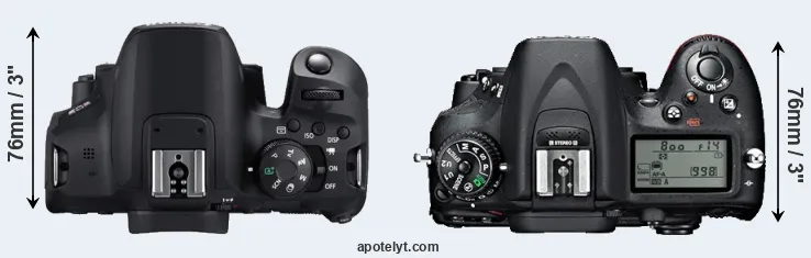 Compare T8i versus D7100 top
