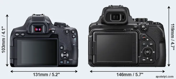 Comparison T8i or P1000 rear
