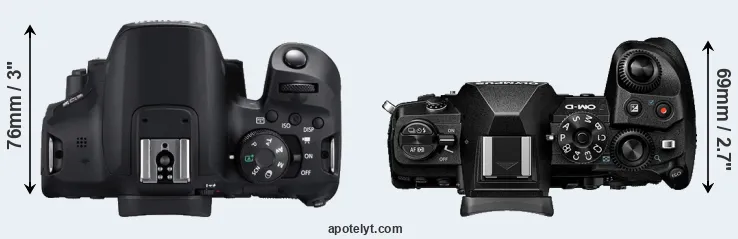 Compare T8i versus E-M1 III top