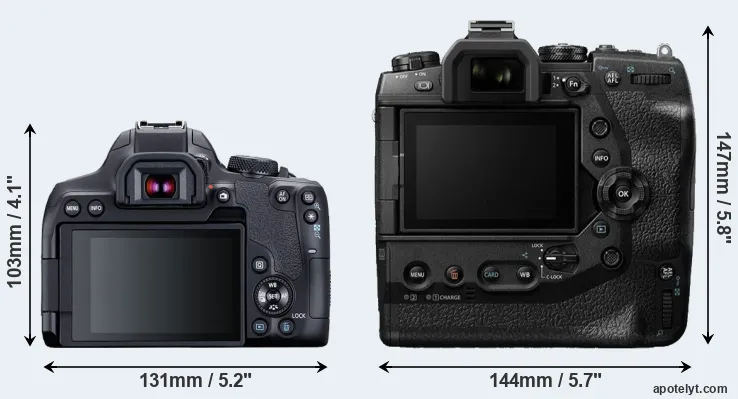 Comparison T8i or E-M1X rear