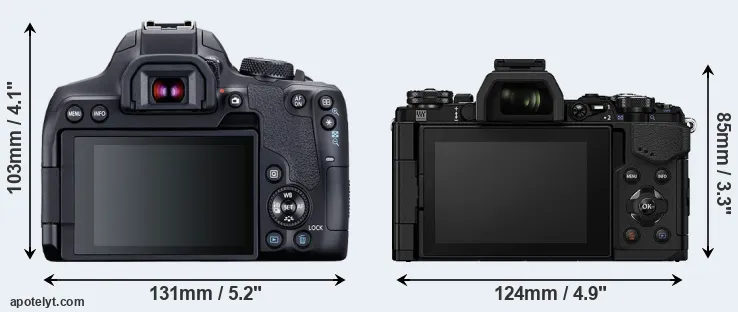 Comparison T8i or E-M5 II rear