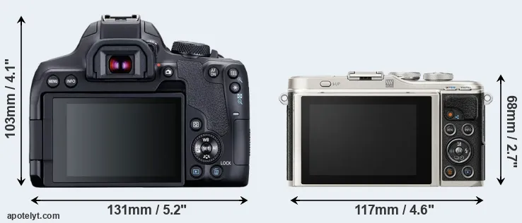 Comparison T8i or E-PL9 rear