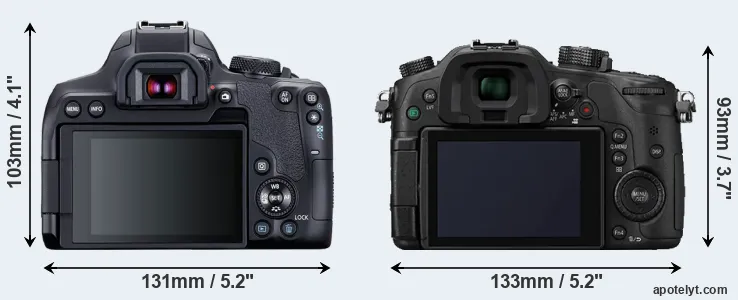 Comparison T8i or GH4 rear