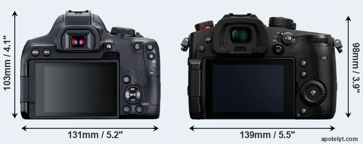 Comparison T8i or GH5 II rear