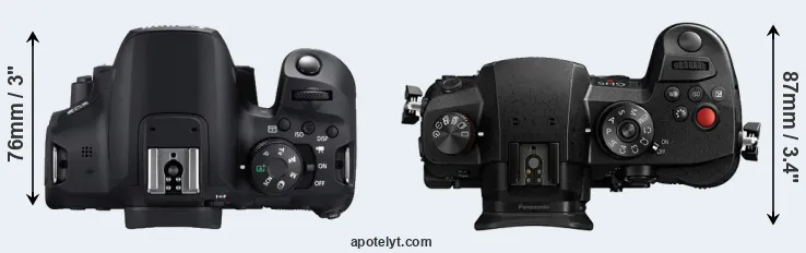 Compare T8i versus GH5 II top