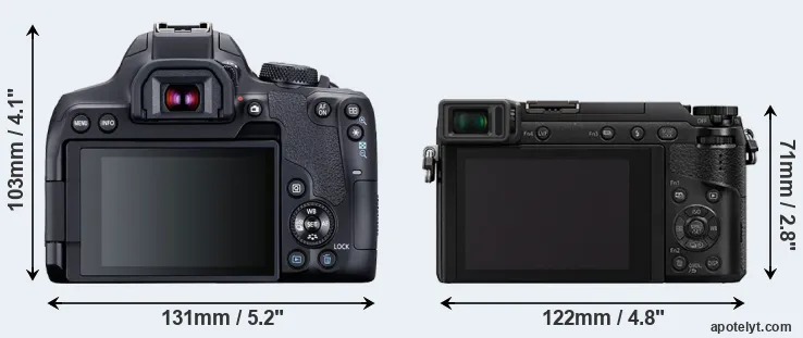 Comparison T8i or GX85 rear