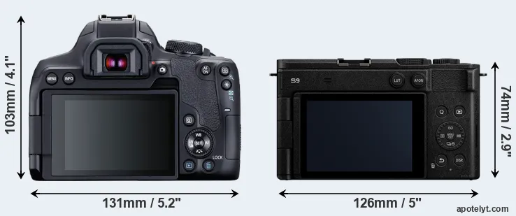 Comparison T8i or S9 rear