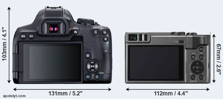 Comparison T8i or ZS70 rear