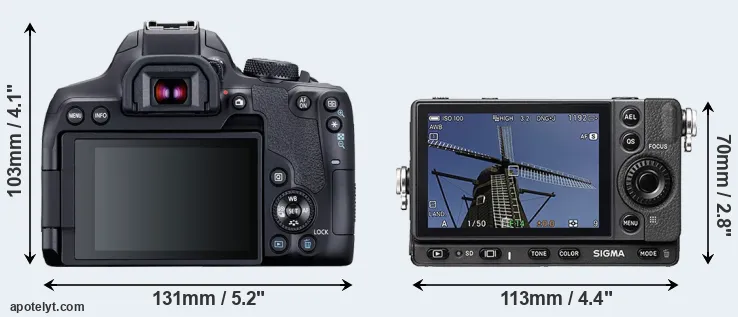 Comparison T8i or fp rear