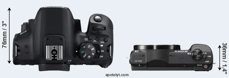 Compare T8i versus A5100 top