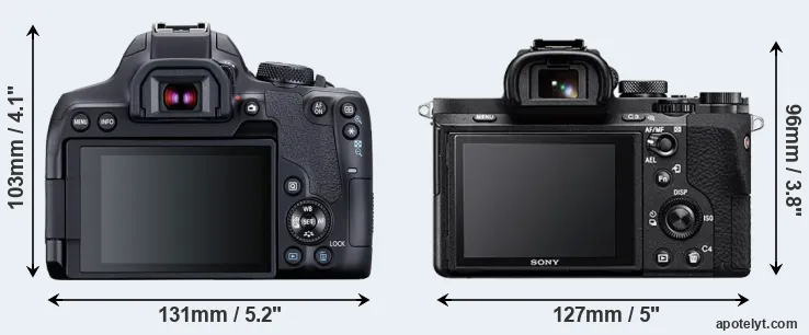 Comparison T8i or A7 II rear