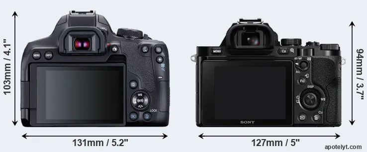 Comparison T8i or A7 rear