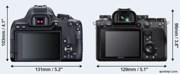 Comparison T8i or A9 II rear
