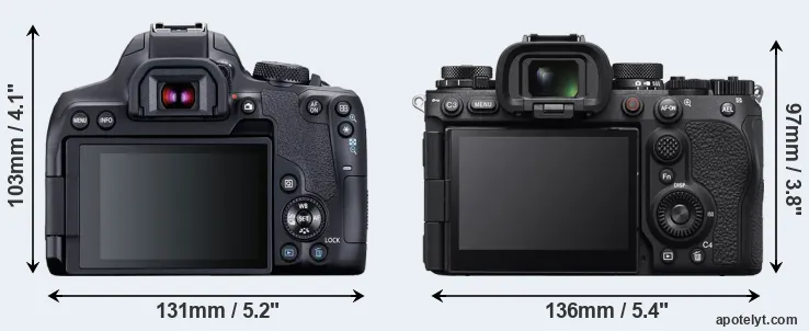 Comparison T8i or A9 III rear