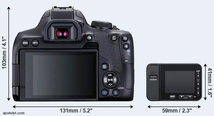Comparison T8i or RX0 II rear