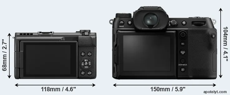 Comparison V1 or GFX 100S rear