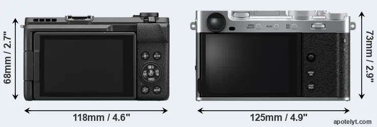 Comparison V1 or X-E5 rear