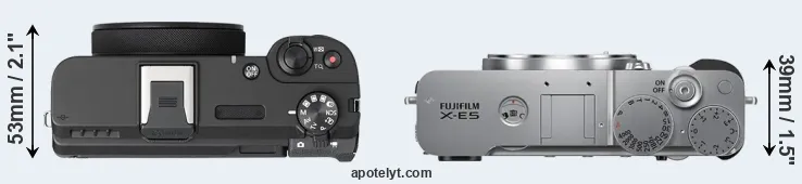 Compare V1 versus X-E5 top