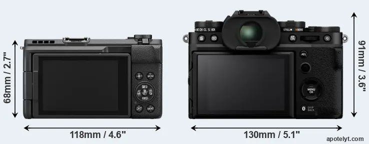 Comparison V1 or X-T5 rear