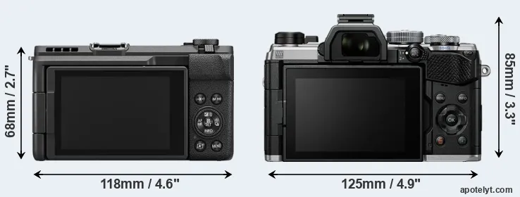 Comparison V1 or OM-5 rear