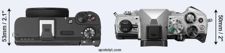 Compare V1 versus OM-5 top