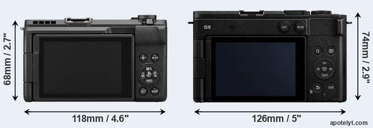 Comparison V1 or S9 rear