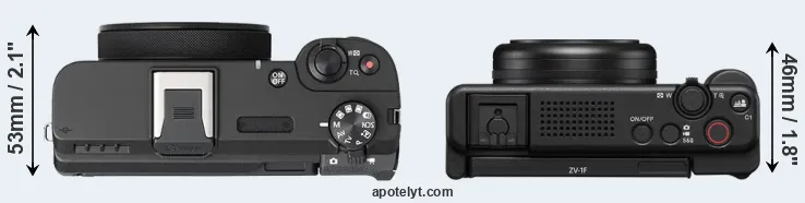 Compare V1 versus ZV-1F top