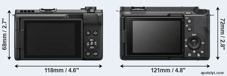 Comparison V1 or ZV-E1 rear