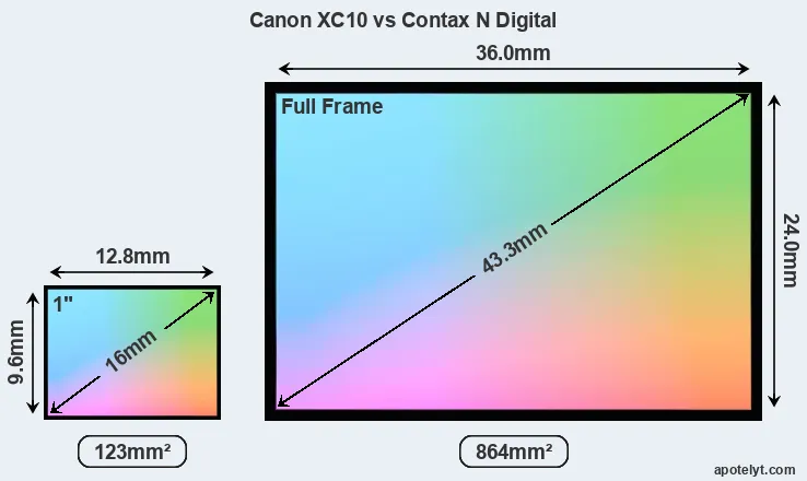 Canon XC10 and Contax N Digital sensor measures