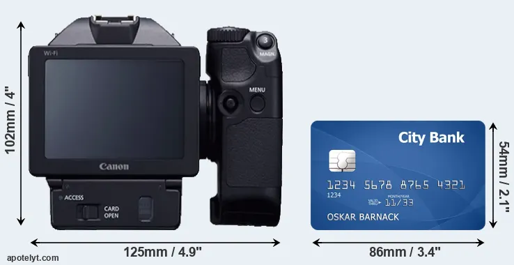 XC10 and credit card rear side