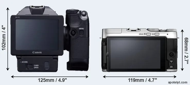 Comparison XC10 or X-A7 rear