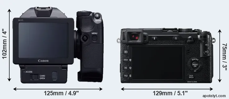 Comparison XC10 or X-E2 rear