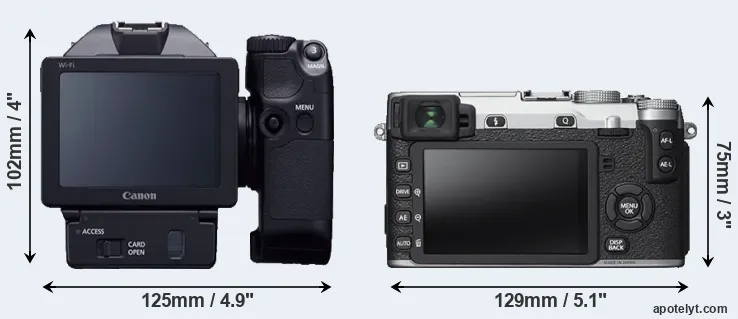 Comparison XC10 or X-E2S rear