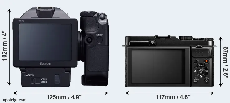 Comparison XC10 or X-M1 rear